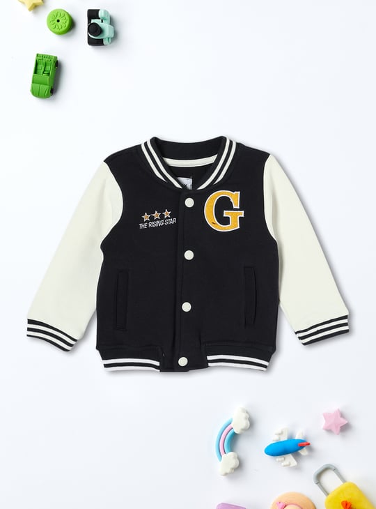 Boys Colourblocked Varsity Jacket