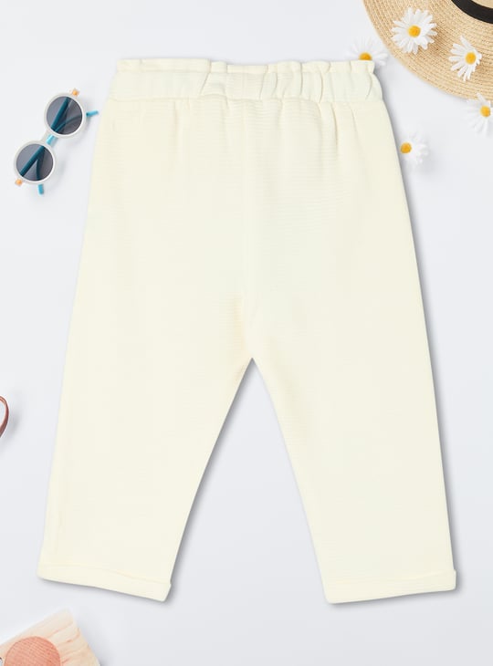 Girls Textured Knit Trousers