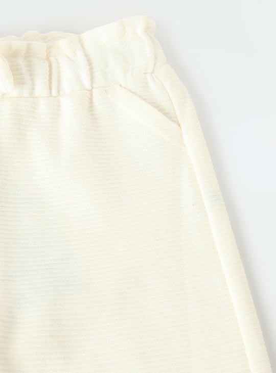Girls Textured Knit Trousers