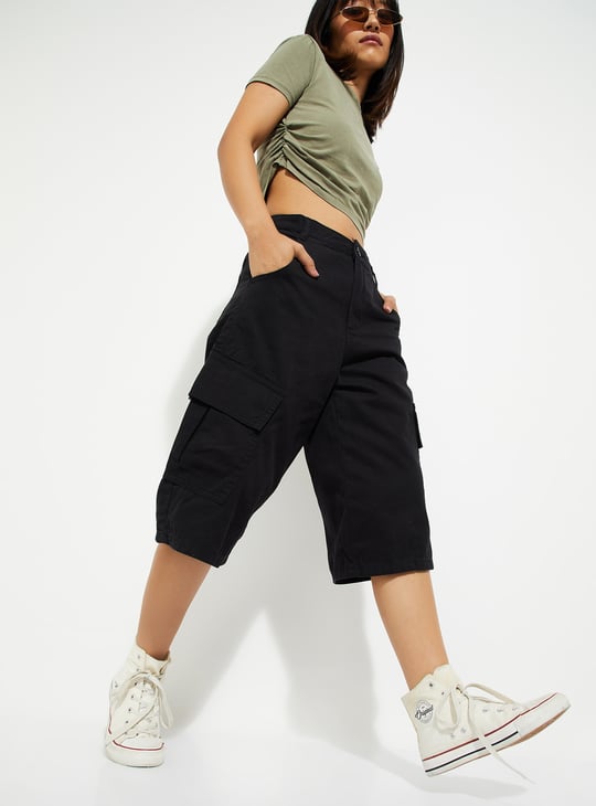 ALAYA F x URB_N Women Solid Cargo Shorts