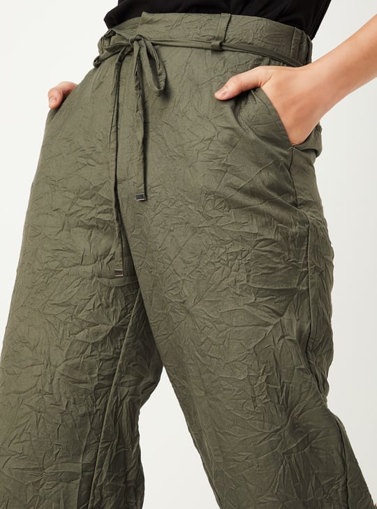 Kalki x Max Women Textured Tie-Up Trousers