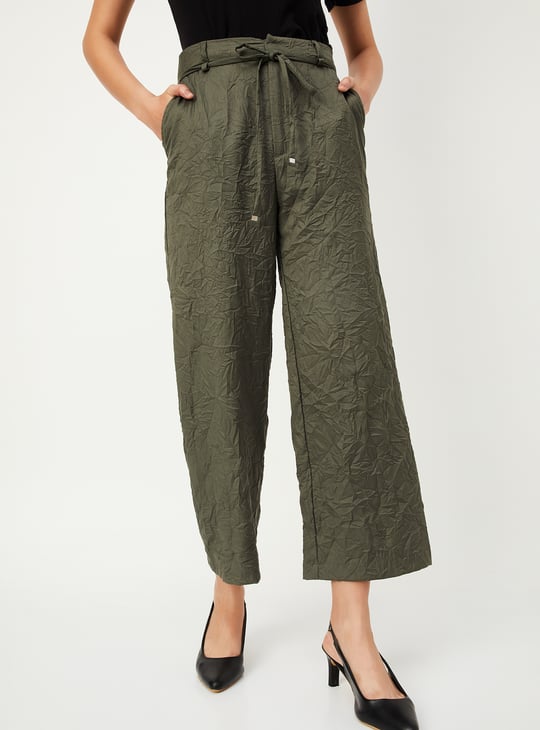 Kalki x Max Women Textured Tie-Up Trousers
