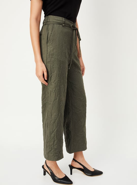 Kalki x Max Women Textured Tie-Up Trousers