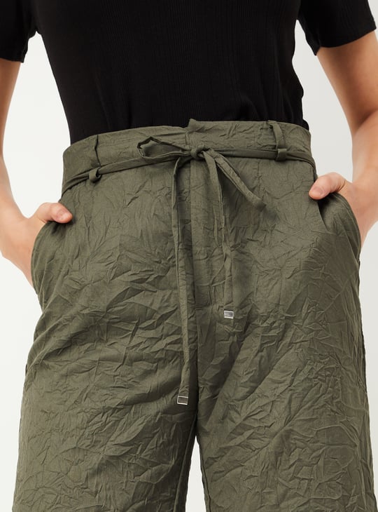 Kalki x Max Women Textured Tie-Up Trousers