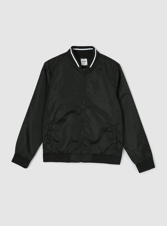 Boys Solid Bomber Jacket Solid