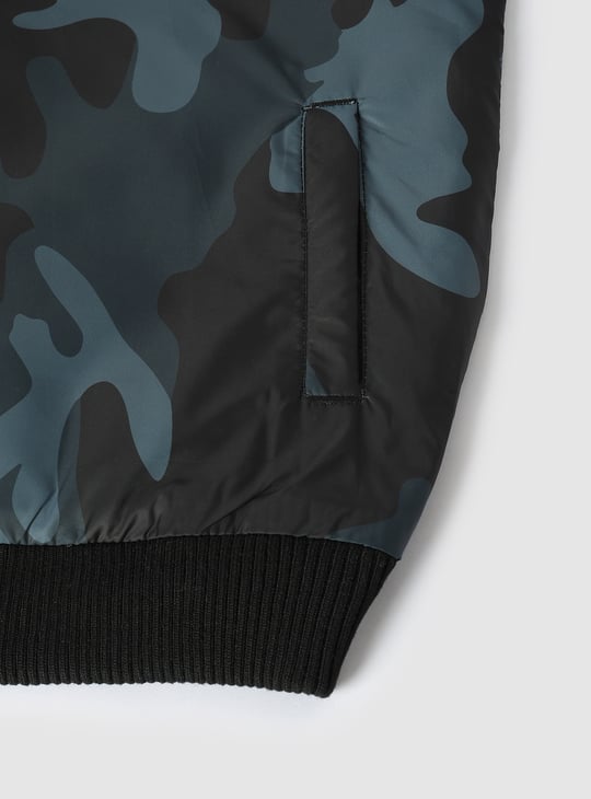 Boys Printed Bomber Jacket