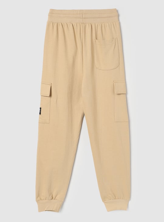 Boys Solid Cargo Joggers