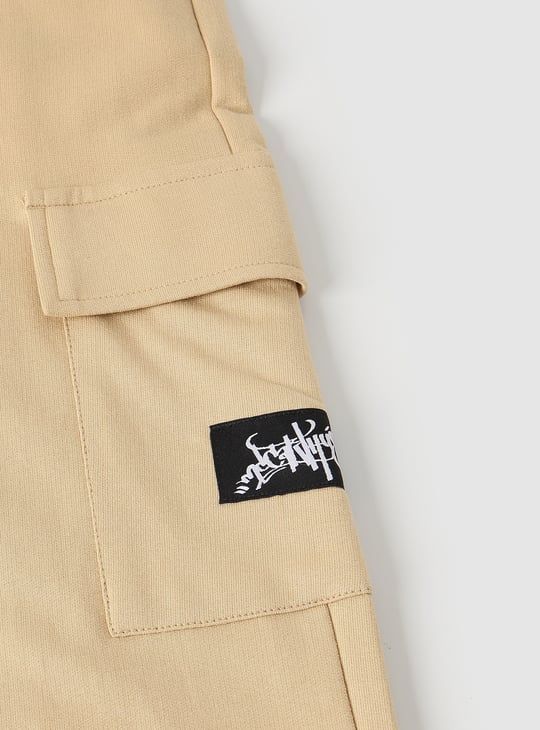 Boys Solid Cargo Joggers
