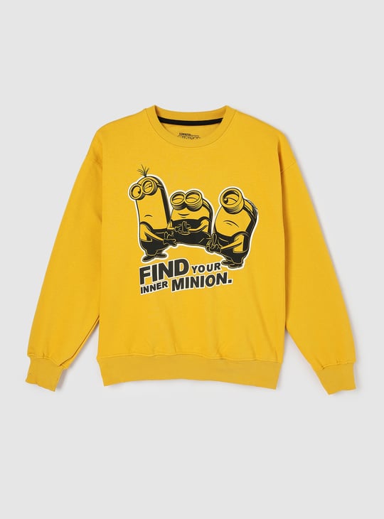 Boys Minion Printed Sweatshirt Printed