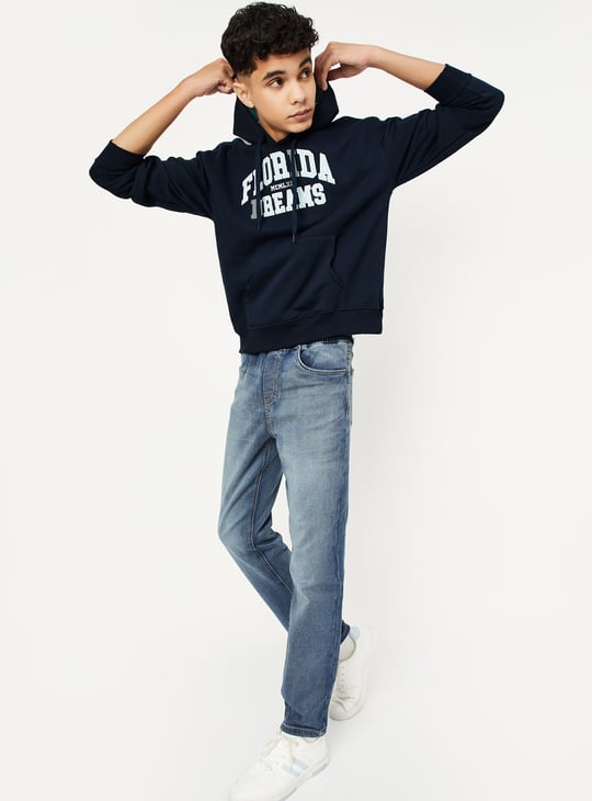 Boys Printed Hooded Sweatshirt