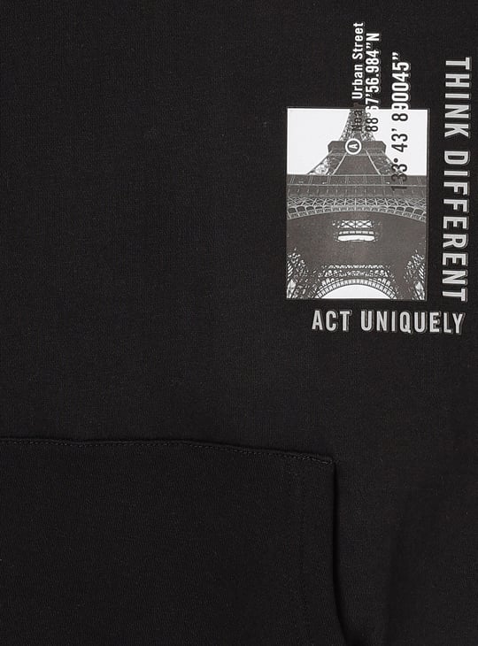 Boys Back Print Hooded Sweatshirt