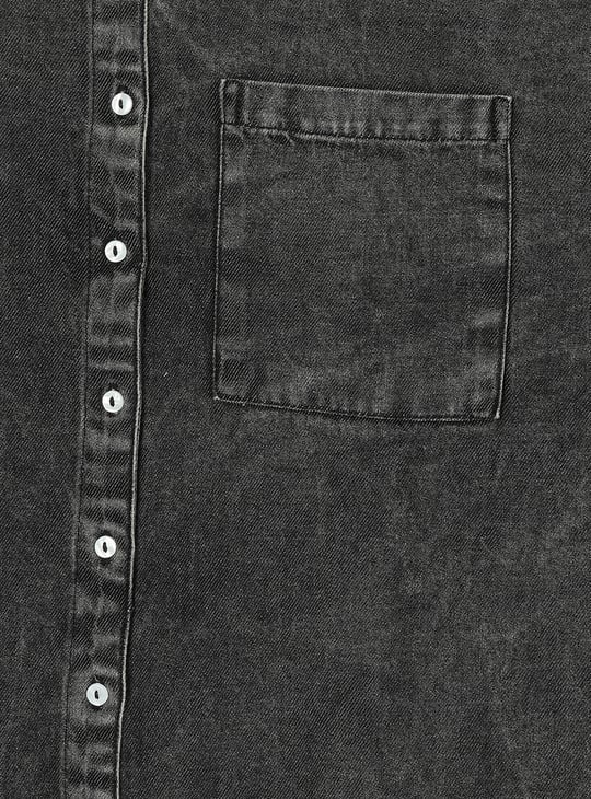 Girls Washed Denim Shirt