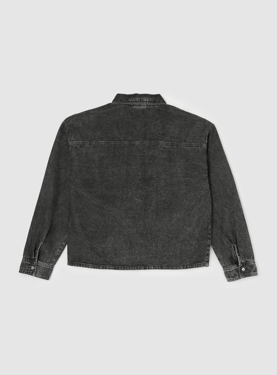 Girls Washed Denim Shirt