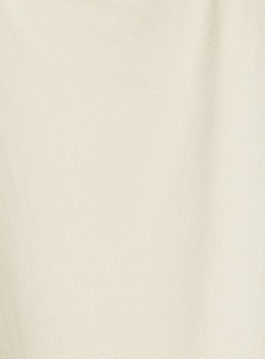 Men Straight Fit Solid Flexi Waist Chinos