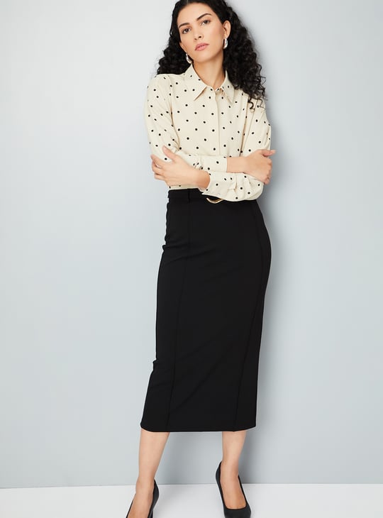 Women Polka Dot Printed Formal Shirt