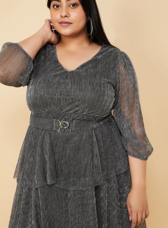 Kalki x Max Women Shimmer Tiered Dress