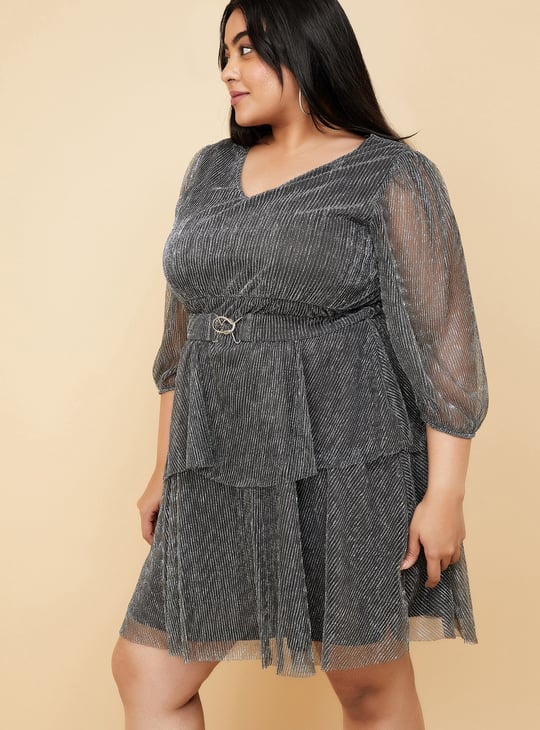 Kalki x Max Women Shimmer Tiered Dress