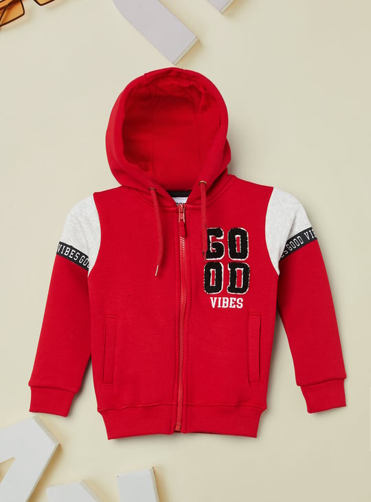 Boys Colourblock Hooded Sweatshirt