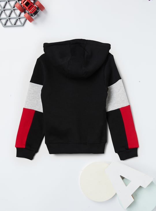 Boys Colourblock Hooded Sweatshirt