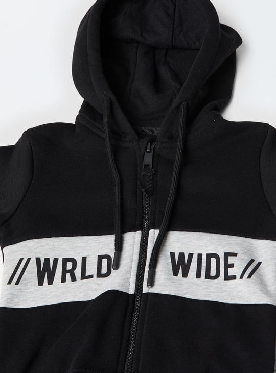 Boys Colourblock Hooded Sweatshirt