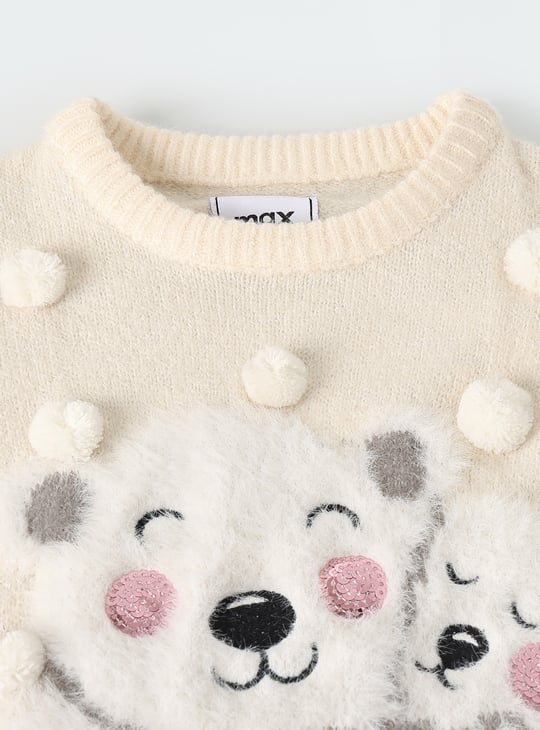 Girls Pom Pom Sweater