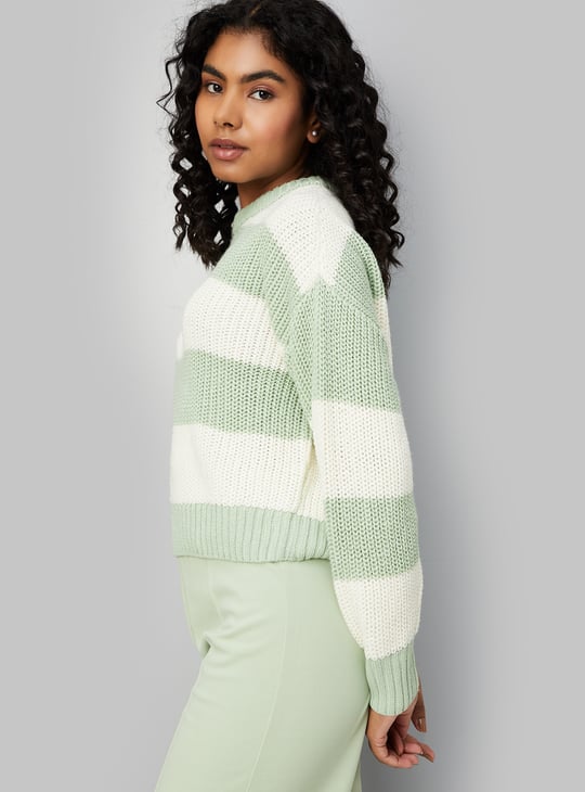 Women Striped Knitted Sweater