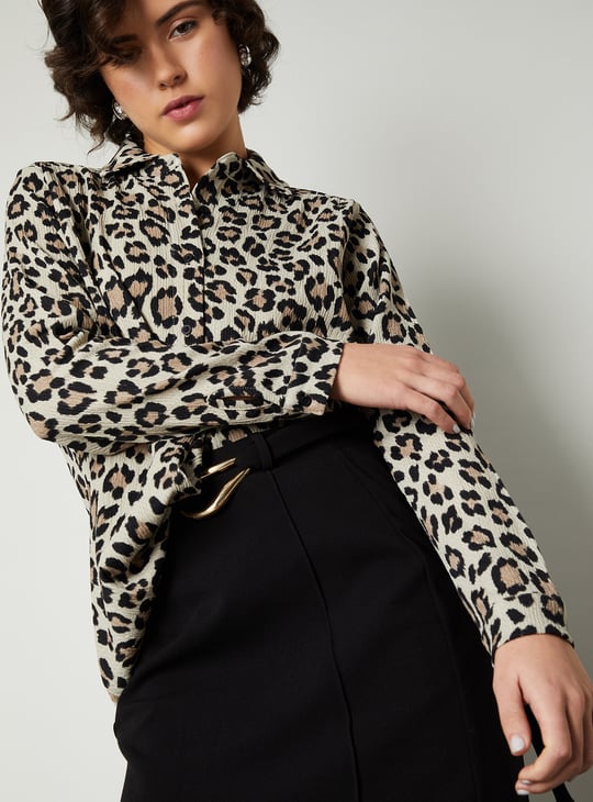 Women Leopard Printed Shirt