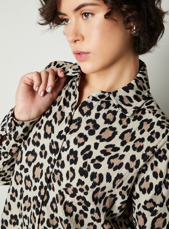 Women Leopard Printed Shirt
