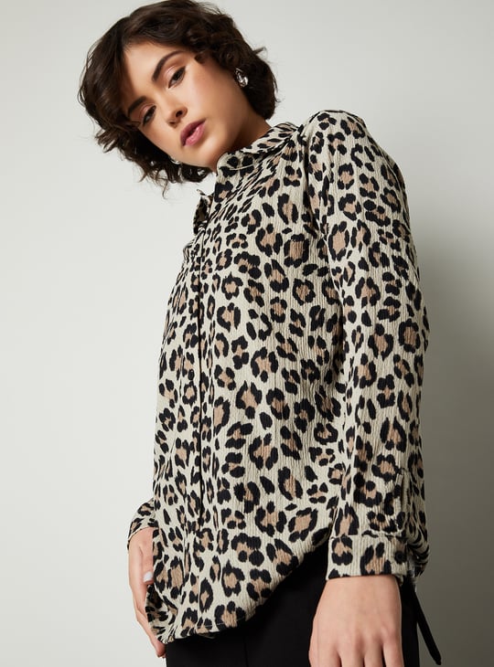 Women Leopard Printed Shirt