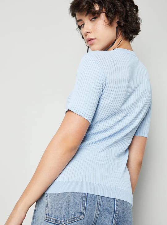 レディース andmary Lana ribbon tops ice blue