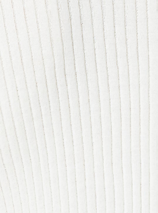 Women Ribbed Top with Bow Details