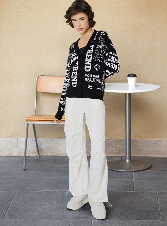 Women Printed Oversized Cardigan