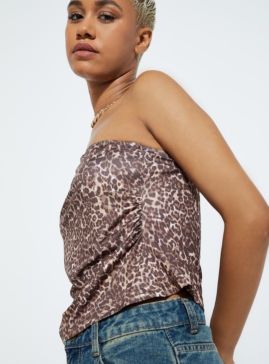 ALAYA F x URB_N Women Animal Print Tube Top
