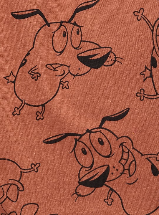 Women Courage The Cowardly Dog Printed Shorts