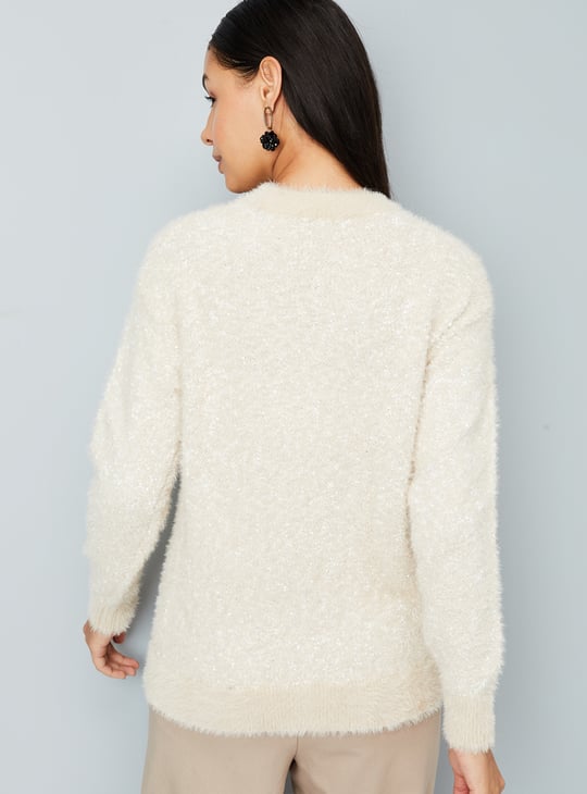 Women Knitted Plush Sweater
