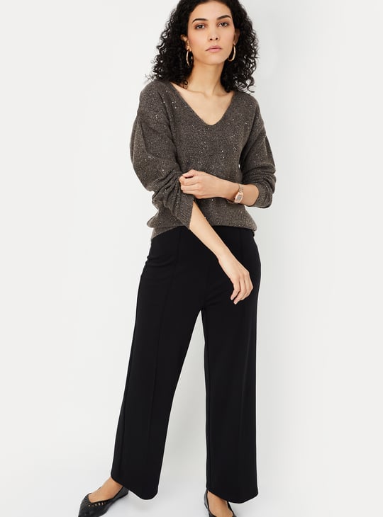 Women Sequinned Sweater