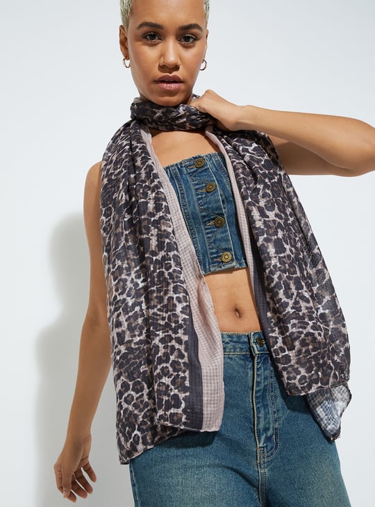 Women Animal Print Scarf