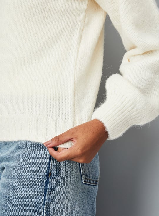 Women Floral Knit Cardigan