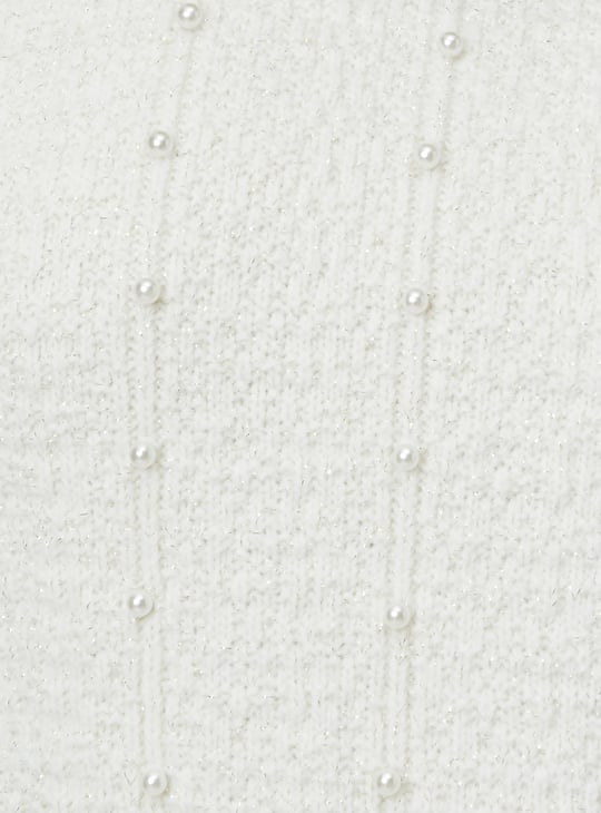 Women Pearl Embellished Sweater