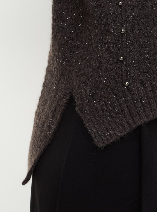 Women Pearl Embellished Sweater