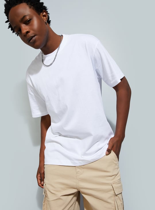 URB_N Men Relaxed Fit Solid T-shirt