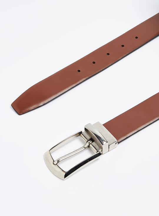 Men Textured Reversible Formal Belt