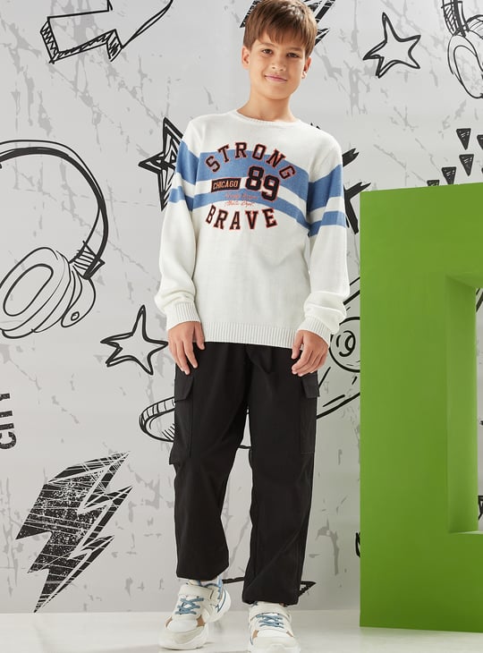 Boys Varsity Applique Sweater