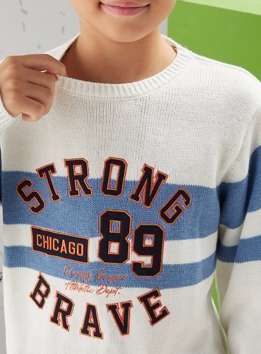 Boys Varsity Applique Sweater