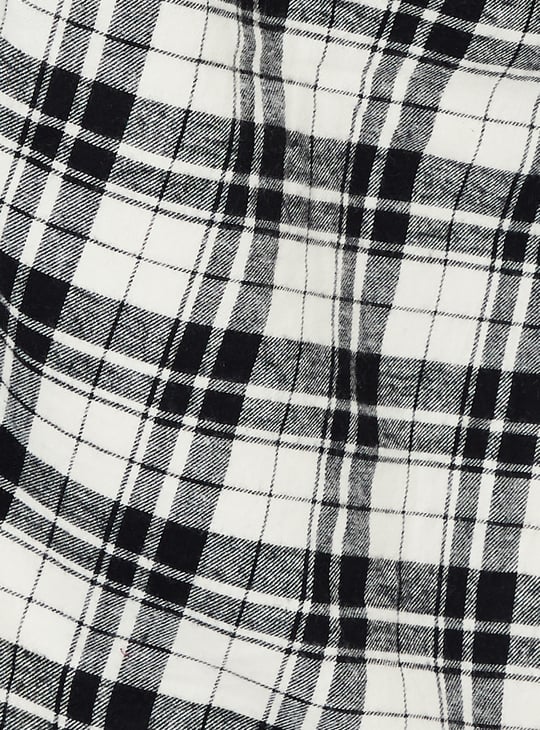 Women Checked Hooded Jacket