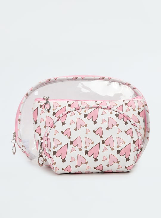 Women Printed Vanity Pouch - Pack of 3