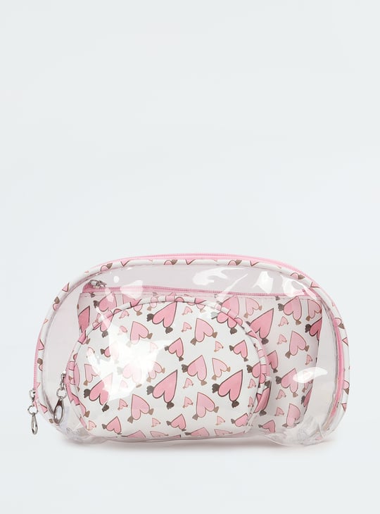 Women Printed Vanity Pouch - Pack of 3