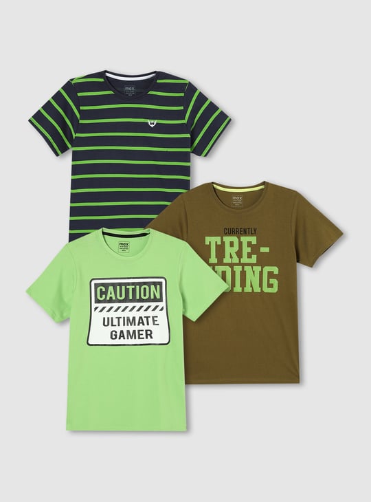 Boys Printed T-shirt - Pack of 3