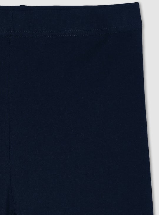 Girls Solid Full-Length Leggings - Pack of 3