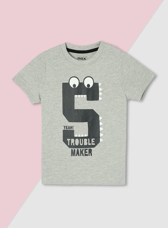 Boys Graphic Printed T-shirt - Pack of 5
